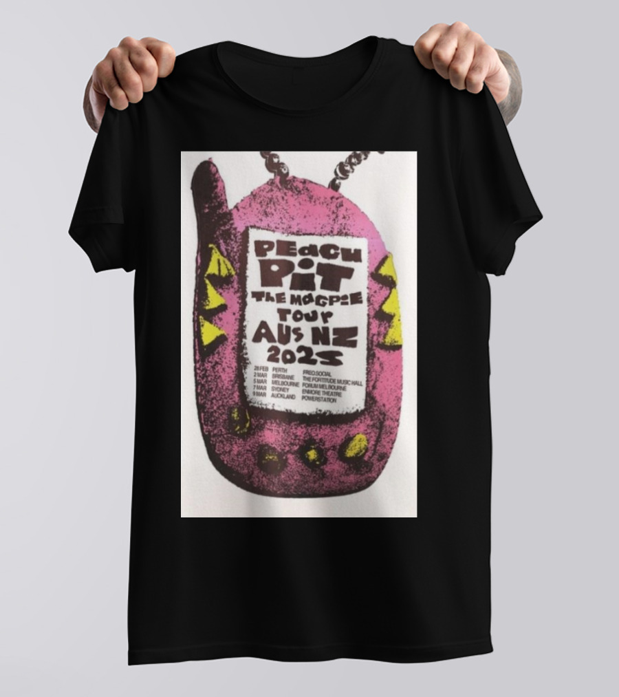 Peach Pit The Magpie Aus NZ Tour 2025 Perth Brisbane Melbourne Sydney Auckland T-Shirt