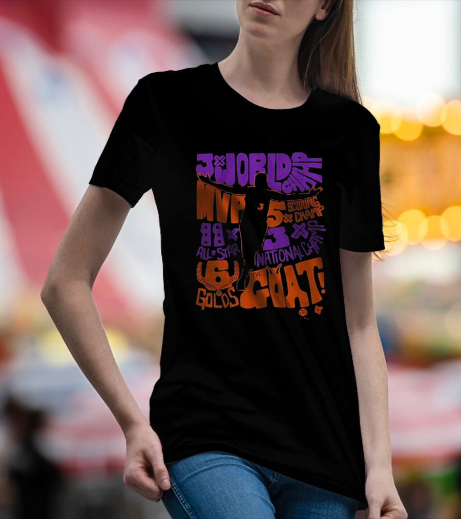 Phoenix Mercury Diana Taurasi 3x World Champ MVP 5x Scoring Champ 8x All Star 3x National Champ 6 Golds The GOAT T-Shirt
