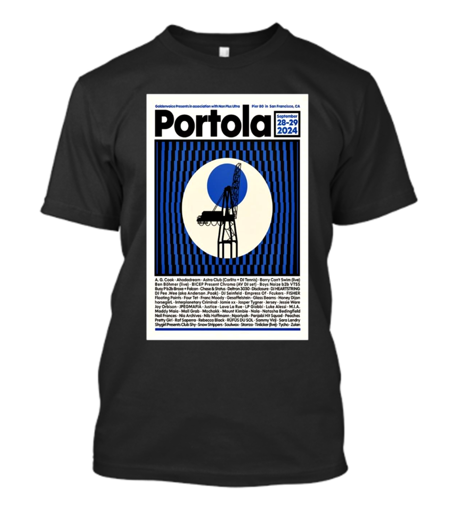 Portola Festival September 28-29 2024 Pier 80 San Francisco Lineup T-Shirt