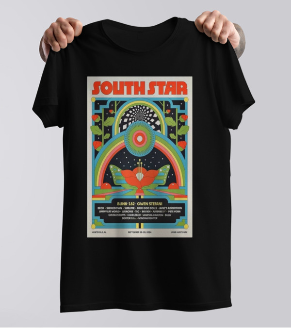 South Star Festival September 28-29 2024 Huntsville AL Blink-182 Gwen Stefani John Hunt Park T-Shirt