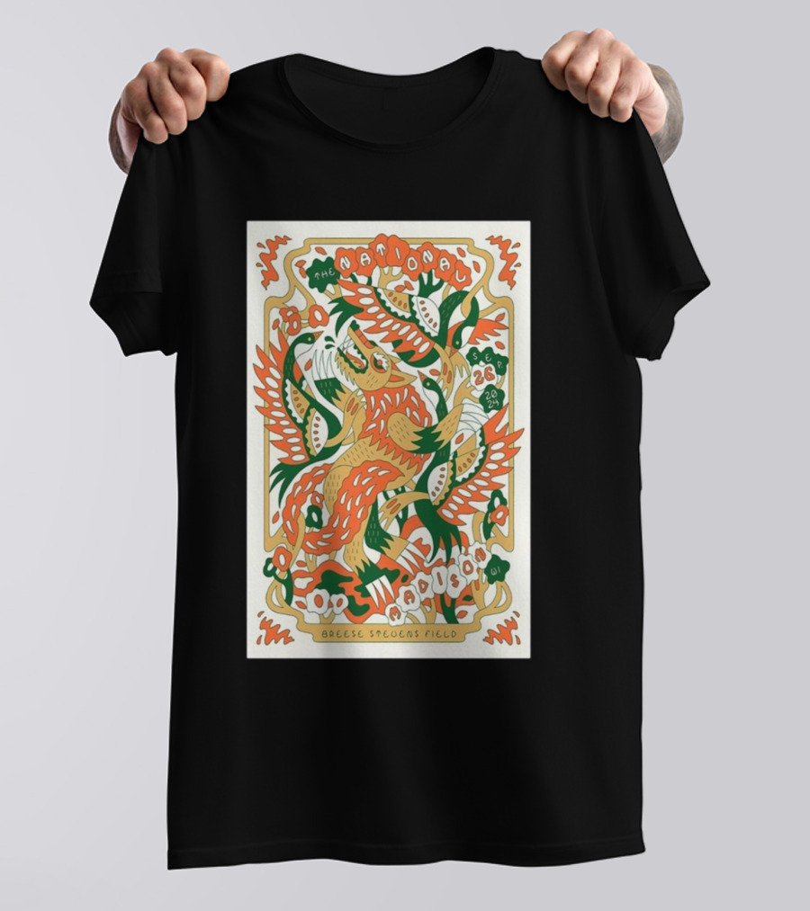 The National September 26 2024 Breese Stevens Field Madison WI Tour Poster T-Shirt