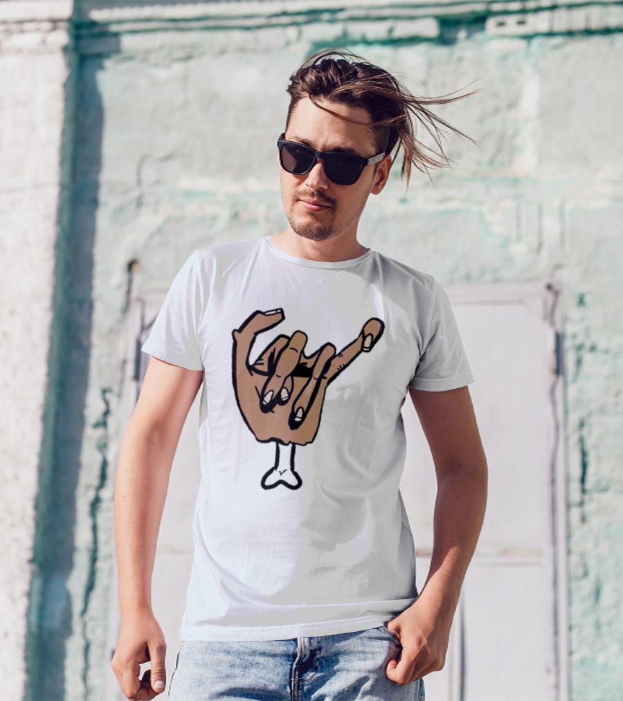 Ricky Berwick Crippled Bone Hand Gesture T-Shirt