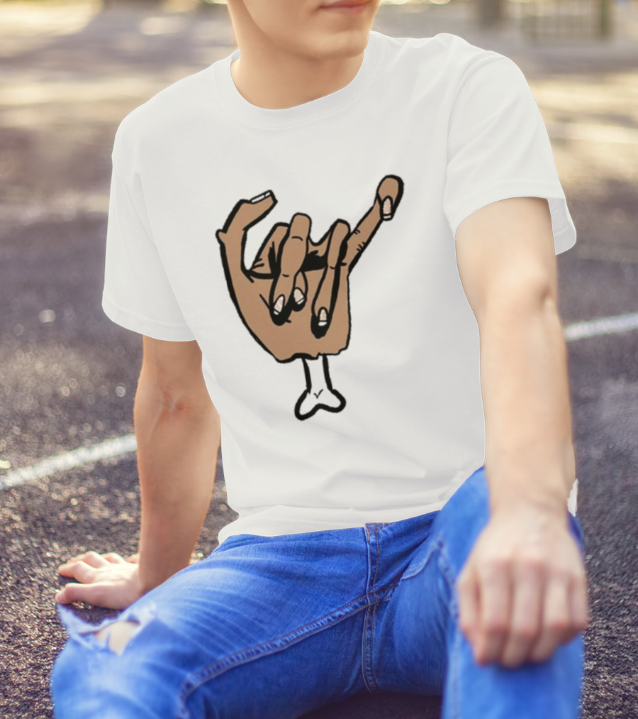 Ricky Berwick Crippled Bone Hand Gesture T-Shirt
