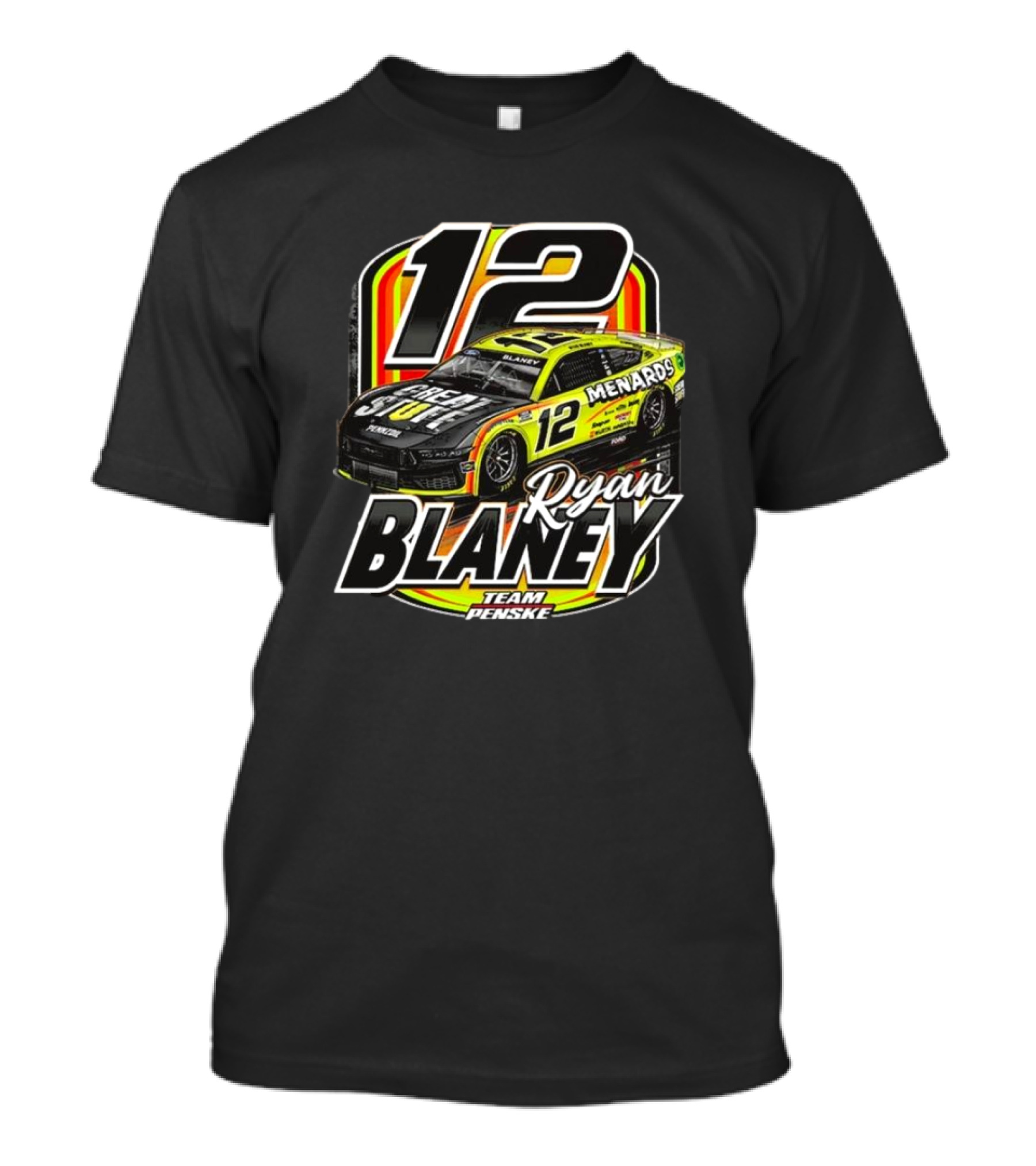 Ryan Blaney Team Penske Menards Number 12 Car Racing T-Shirt