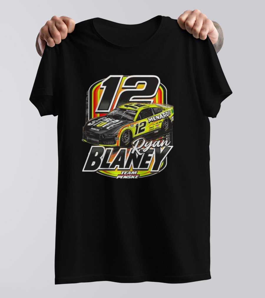 Ryan Blaney Team Penske Menards Number 12 Car Racing T-Shirt