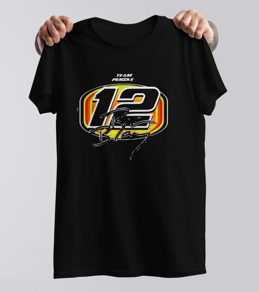 Ryan Blaney Team Penske 12 Menards Signature T-Shirt