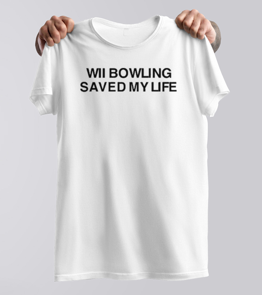 Slimnotshadyyy Wii Bowling Saved My Life T-Shirt