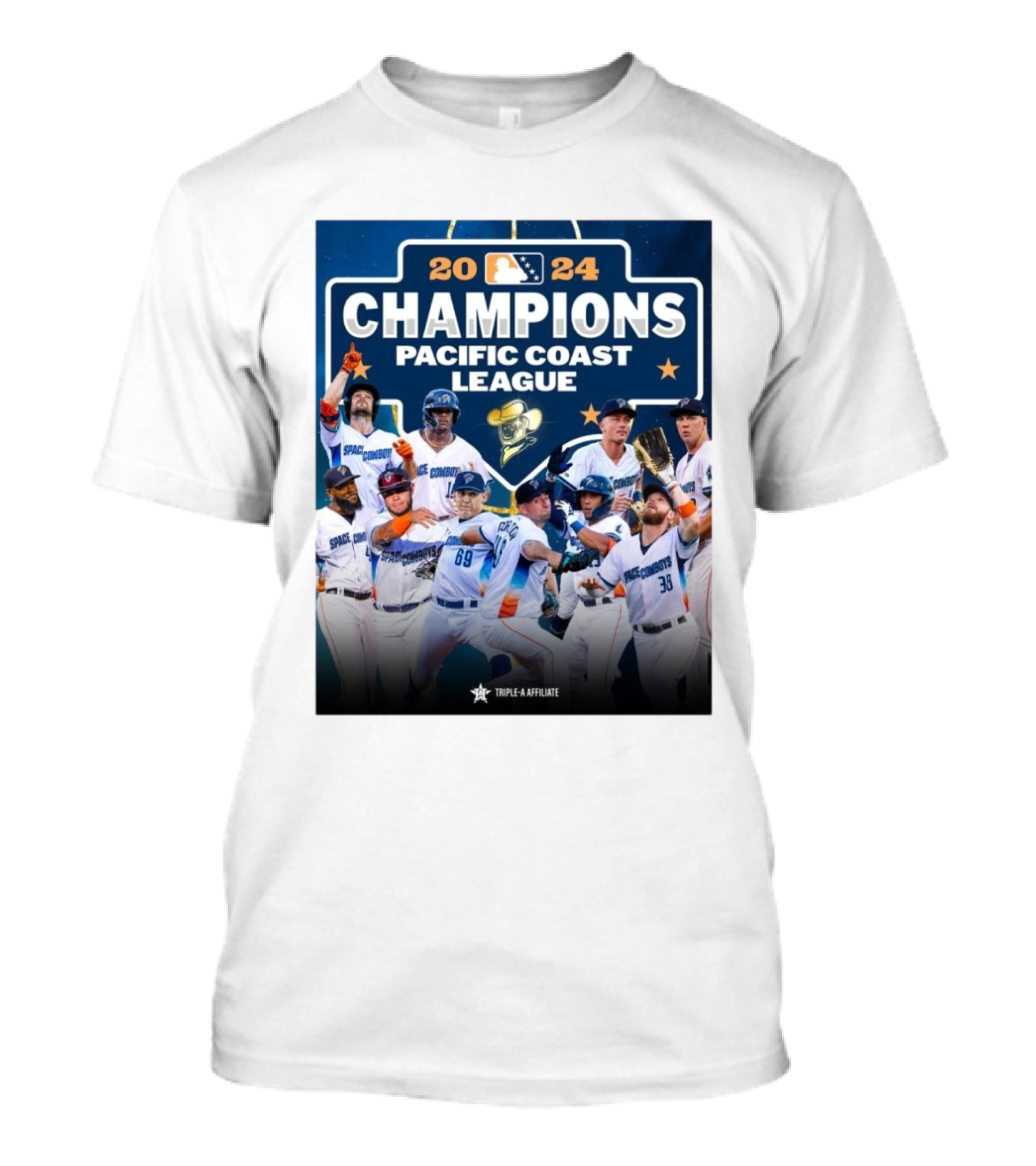 Sugar Land Space Cowboys 2024 Pacific Coast League Champions Triple-A Affiliate T-Shirt