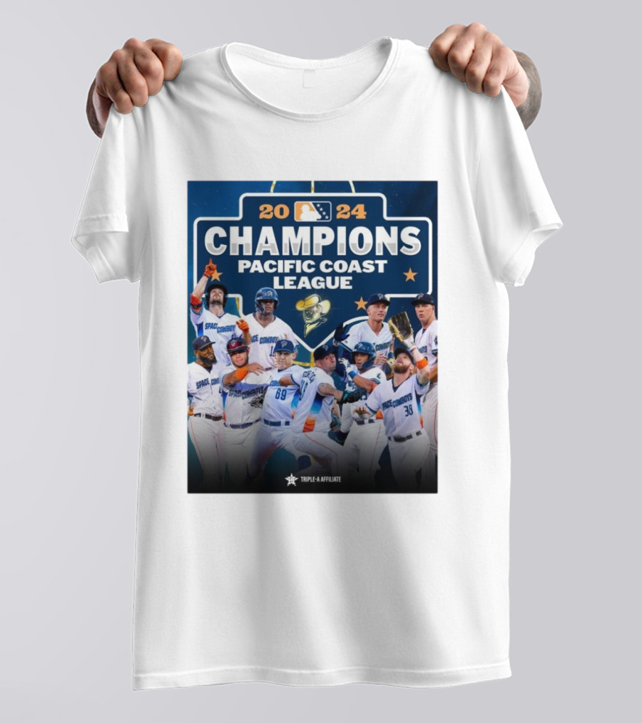 Sugar Land Space Cowboys 2024 Pacific Coast League Champions Triple-A Affiliate T-Shirt