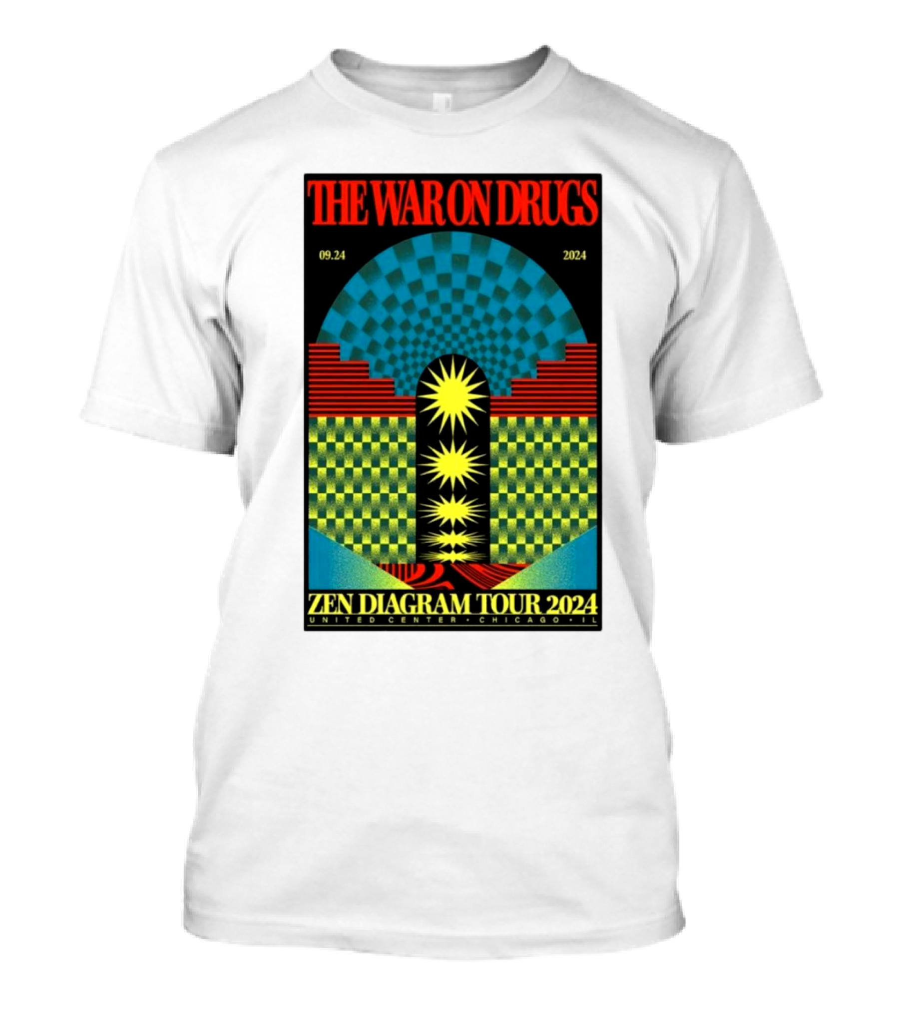 The War On Drugs Zen Diagram Tour 09.24.2024 United Center Chicago IL T-Shirt