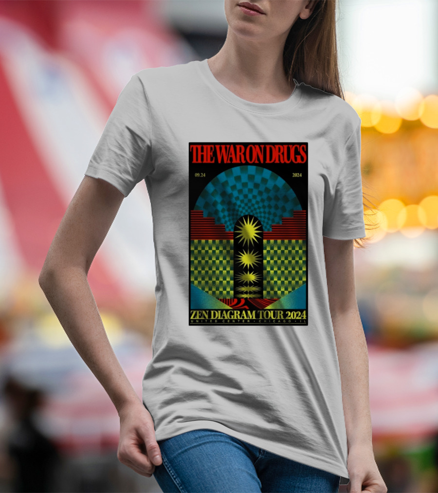 The War On Drugs Zen Diagram Tour 09.24.2024 United Center Chicago IL T-Shirt