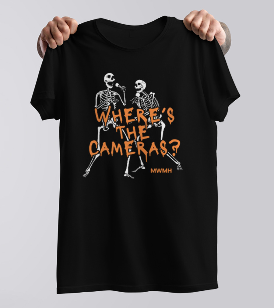 Where’s The Cameras Skeleton MWMH Mic-Dropping Dance Duet T-Shirt