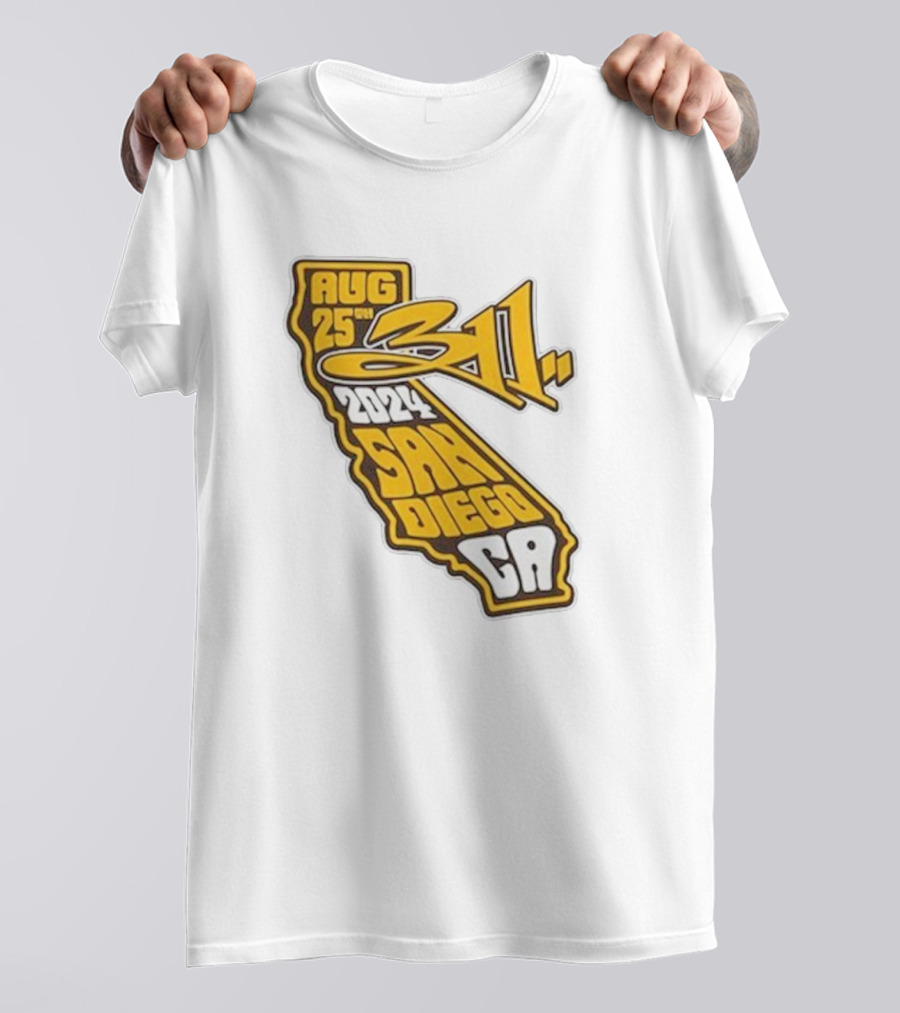311 California August 25th 2024 San Diego CA Concert T-Shirt