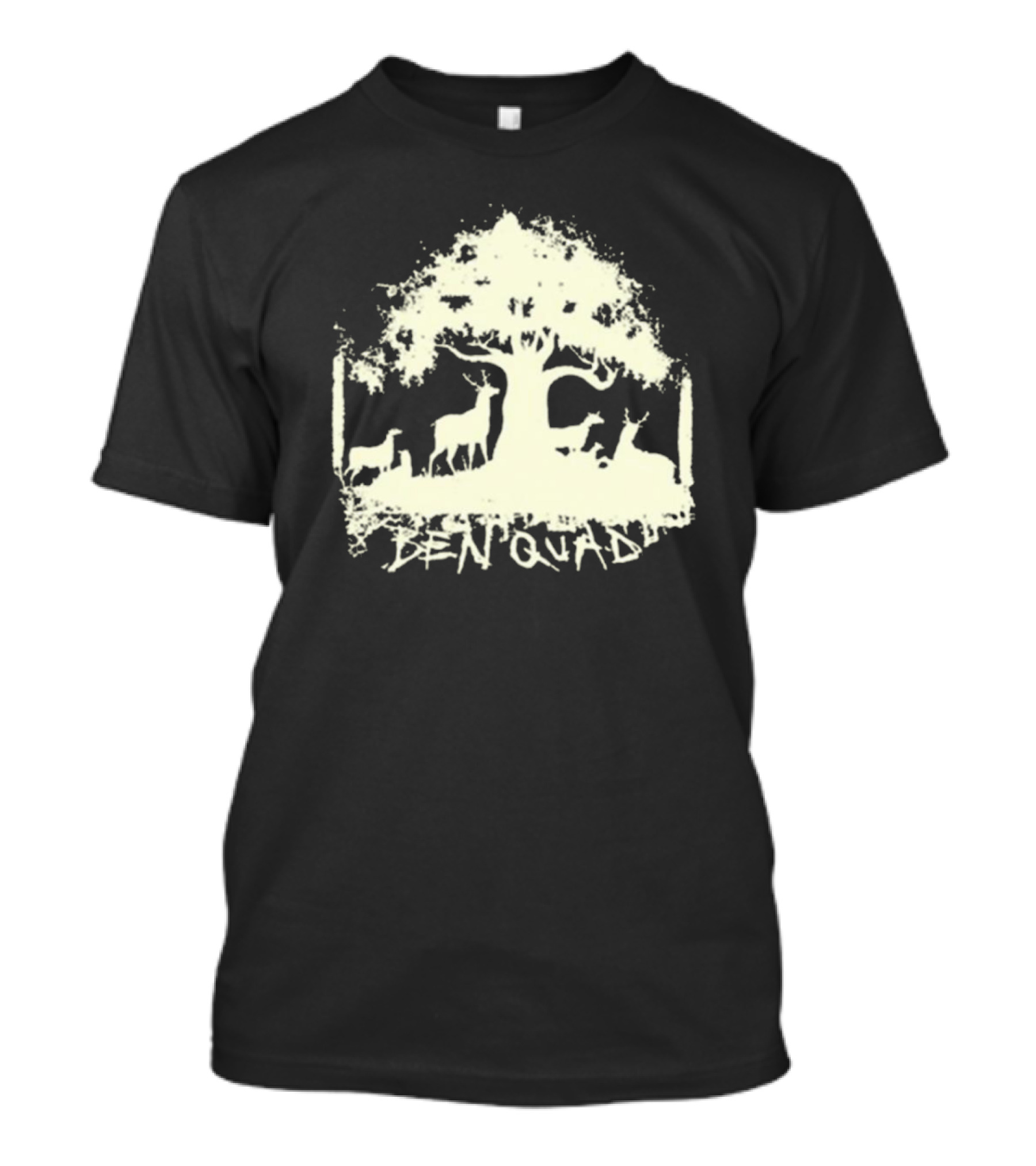 Ben Quad Deer 2024 Forest Silhouette With Tree And Deer T-Shirt