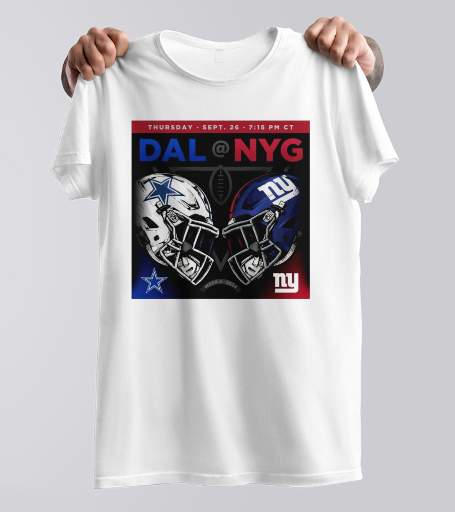 Thursday Sept 26 7:15 PM CT DAL @ NYG Week 4 T-Shirt