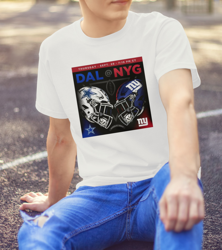 Thursday Sept 26 7:15 PM CT DAL @ NYG Week 4 T-Shirt