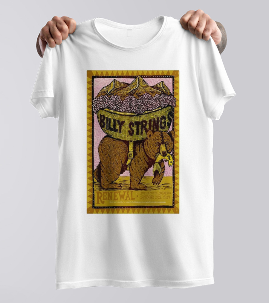 Billy Strings Renewal September 27-28 2024 Buena Vista Colorado Bear T-Shirt