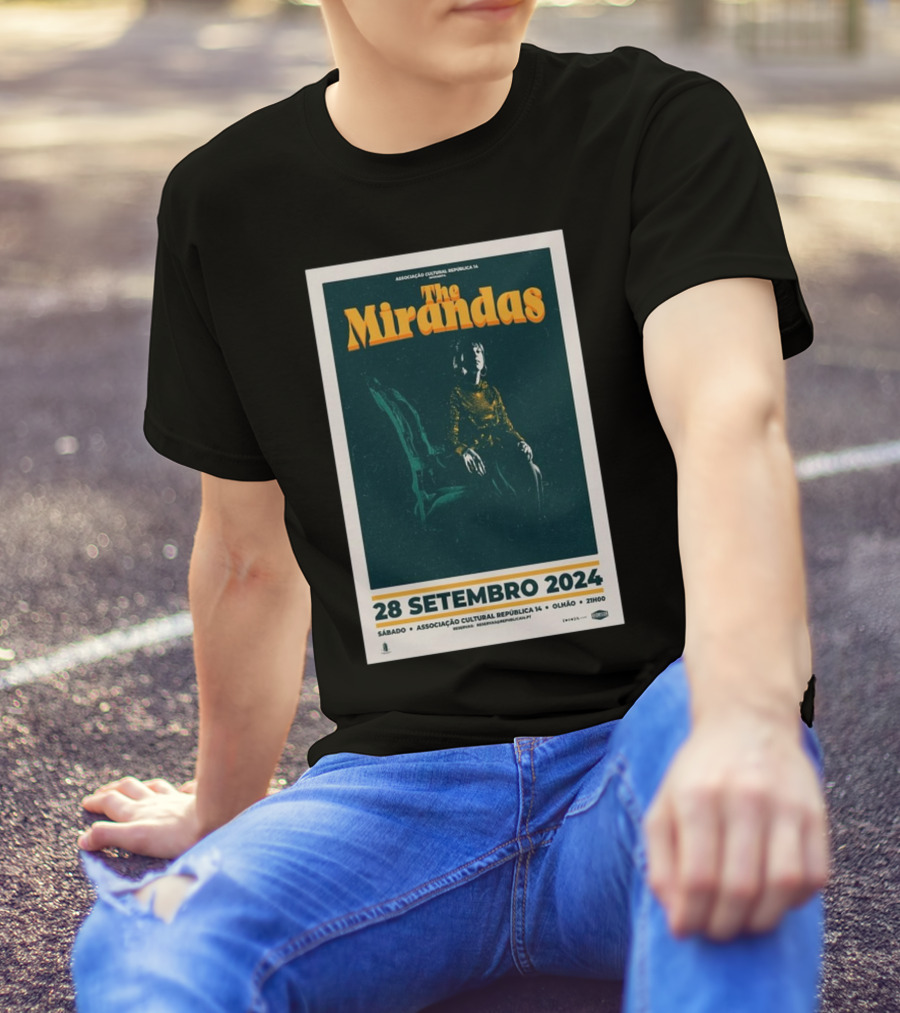 Associação Cultural República 14 Olhão The Mirandas 28 Setembro 2024 Sábado 21h00 T-Shirt