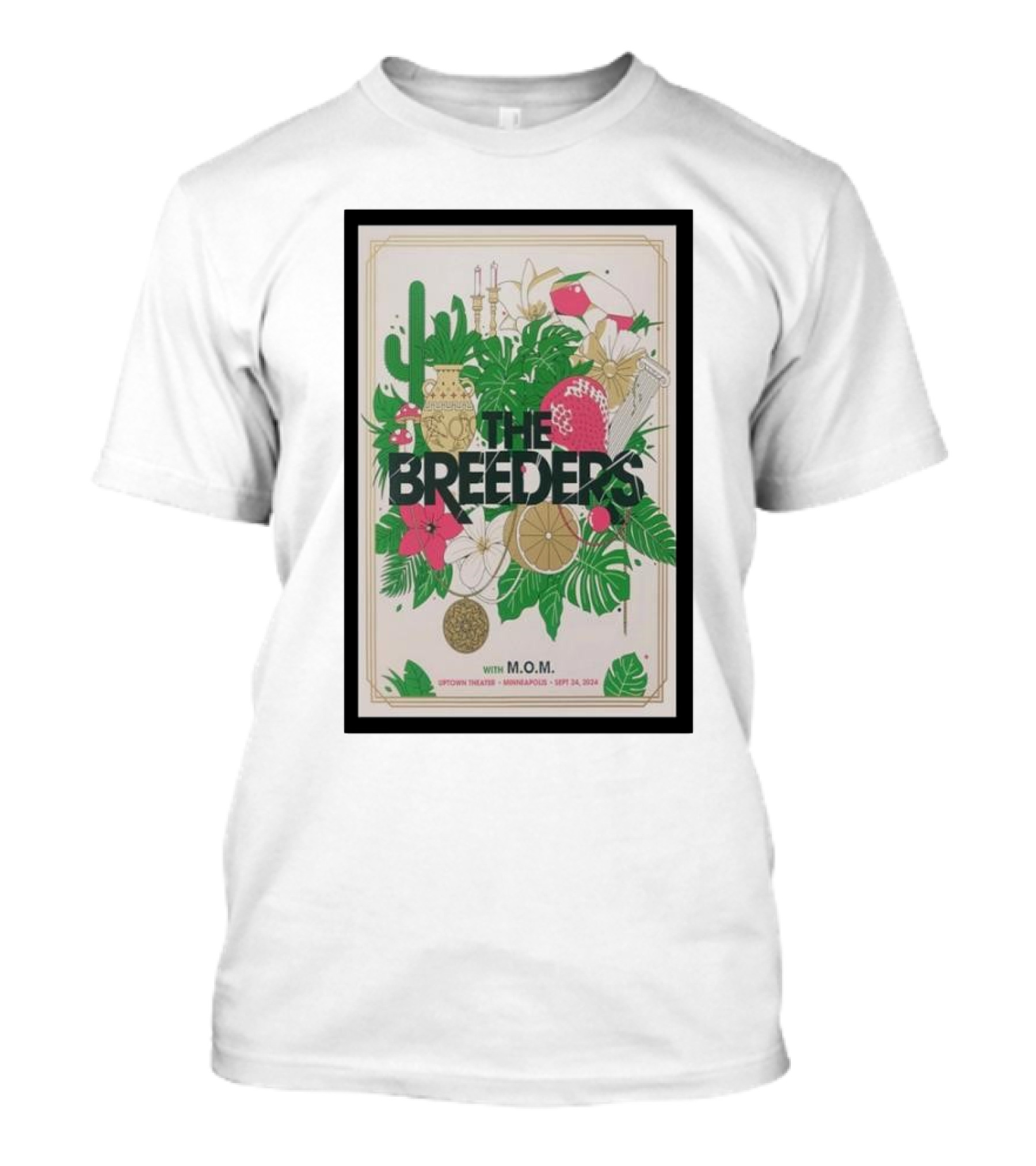 The Breeders With M.O.M September 24 2024 Uptown Theater Minneapolis MN Tour T-Shirt