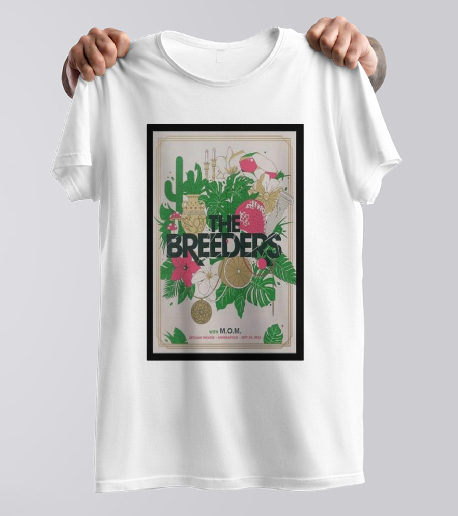 The Breeders With M.O.M September 24 2024 Uptown Theater Minneapolis MN Tour T-Shirt
