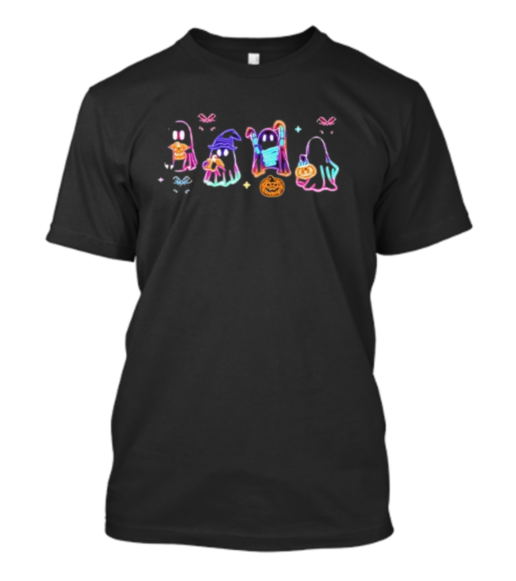 Halloween Ghost Neon Pastel Trick Or Treaters T-Shirt