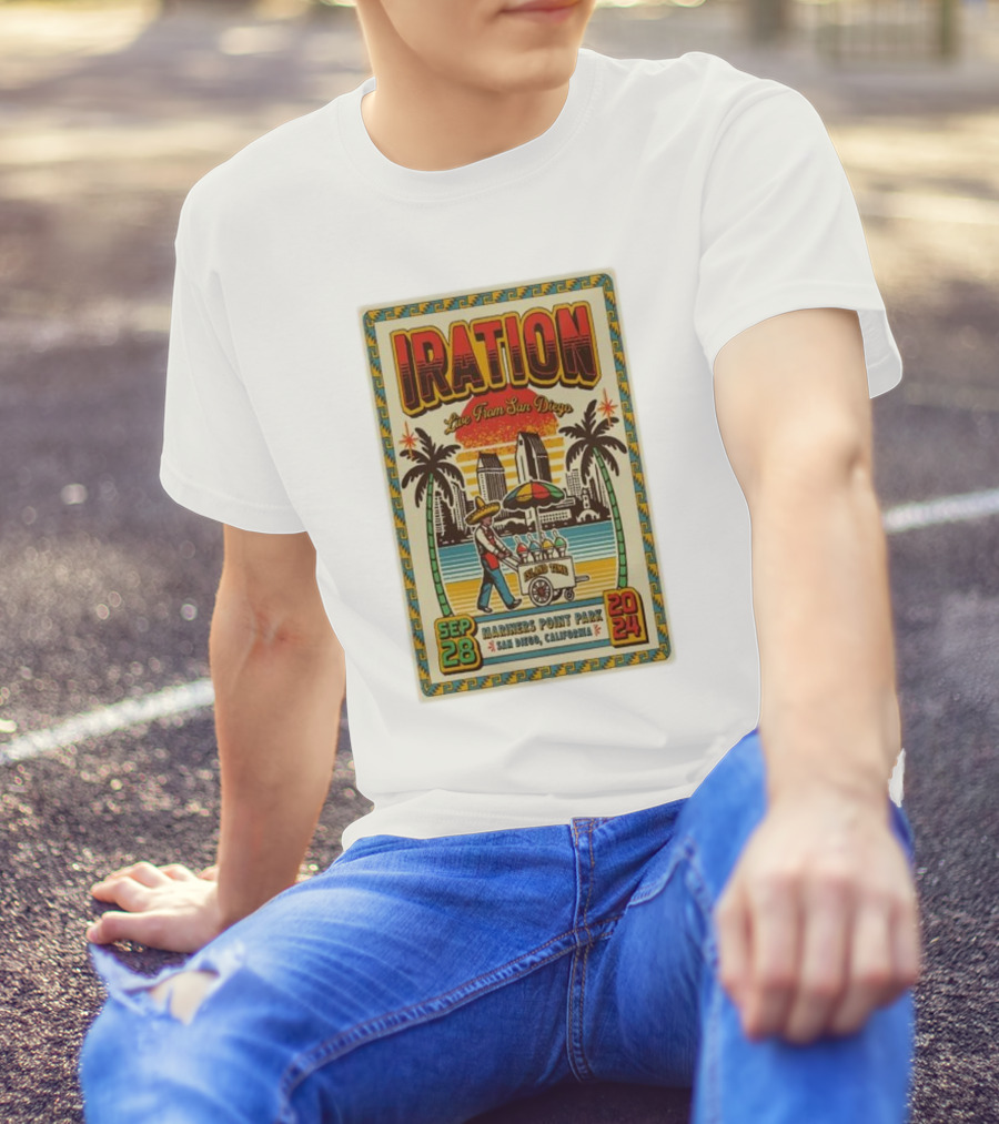 Iration Live From San Diego September 28 2024 Mariners Point Park San Diego California Event T-Shirt