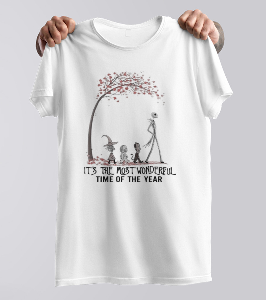 Jack Skellington It's The Most Wonderful Time Of The Year Halloween Night Stroll T-Shirt