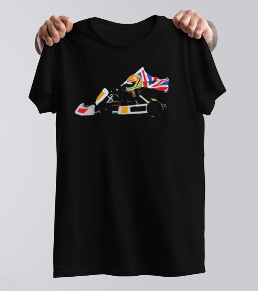Lewis Hamilton Soldier Racer 2024 Kart With Union Jack Flag T-Shirt