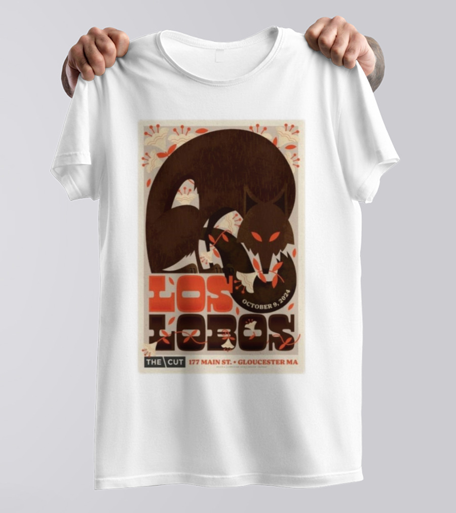Los Lobos October 9 2024 The Cut Gloucester MA 177 Main St T-Shirt