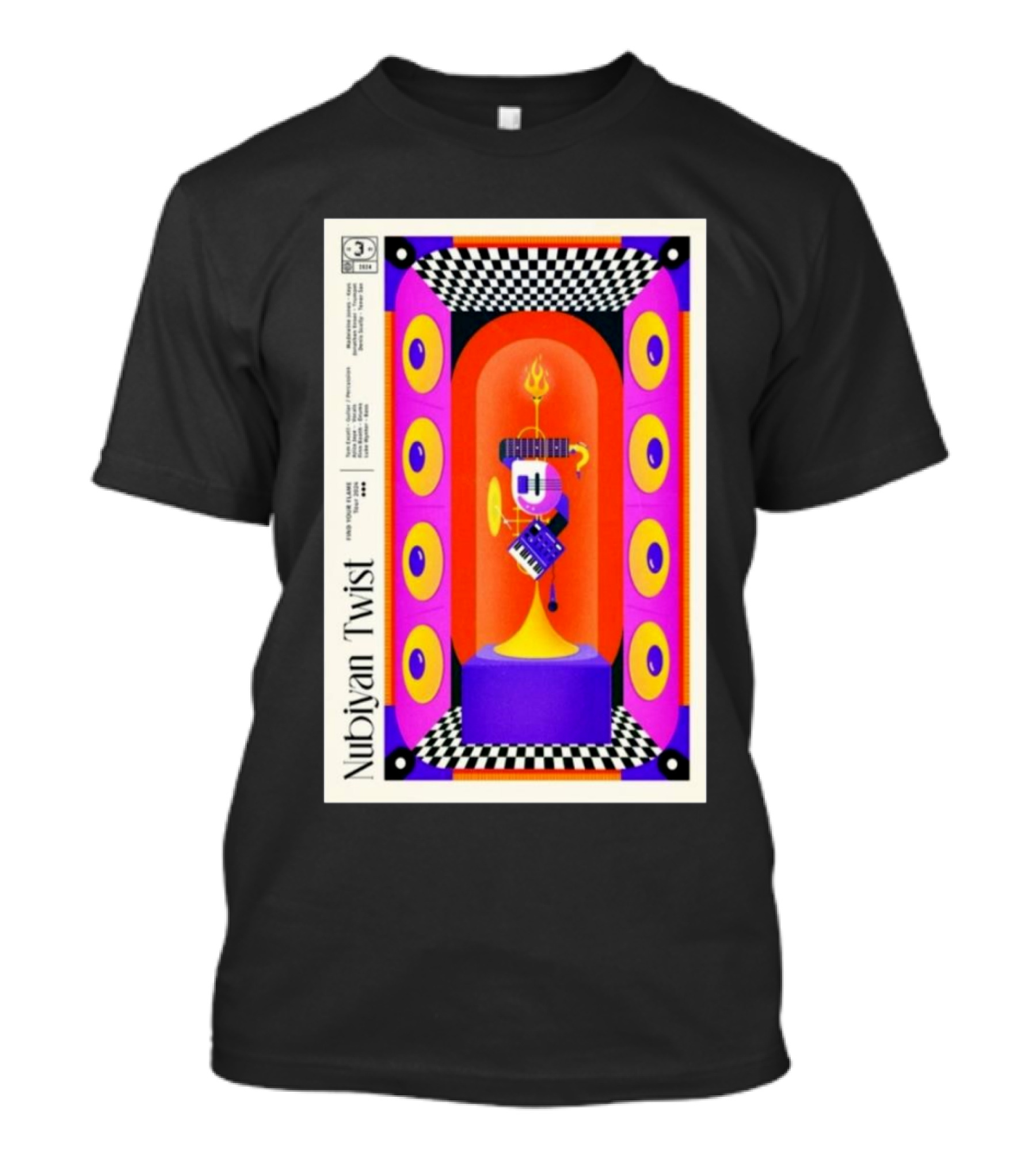 Nubiyan Twist Jassmine September 28 2024 Warsaw Poland Tour Vibrant Iconic Graphics T-Shirt