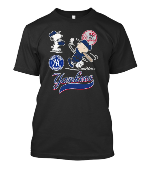 Peanuts Characters New York Yankees 2024 AL East Champions Yankees Baseball T-Shirt