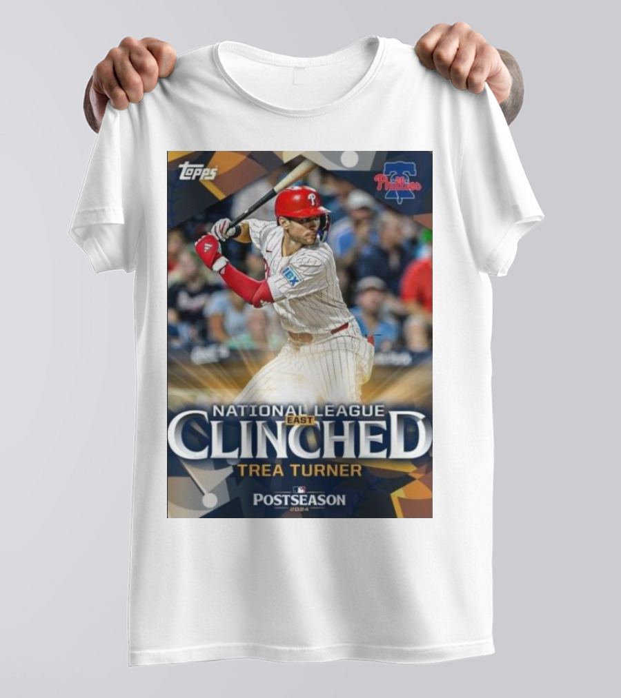 Topps Philadelphia Phillies Trea Turner National League East Clinched Postseason T-Shirt