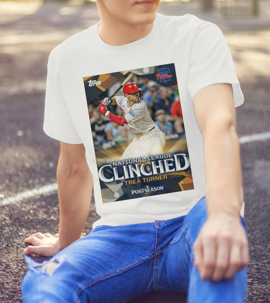 Topps Philadelphia Phillies Trea Turner National League East Clinched Postseason T-Shirt