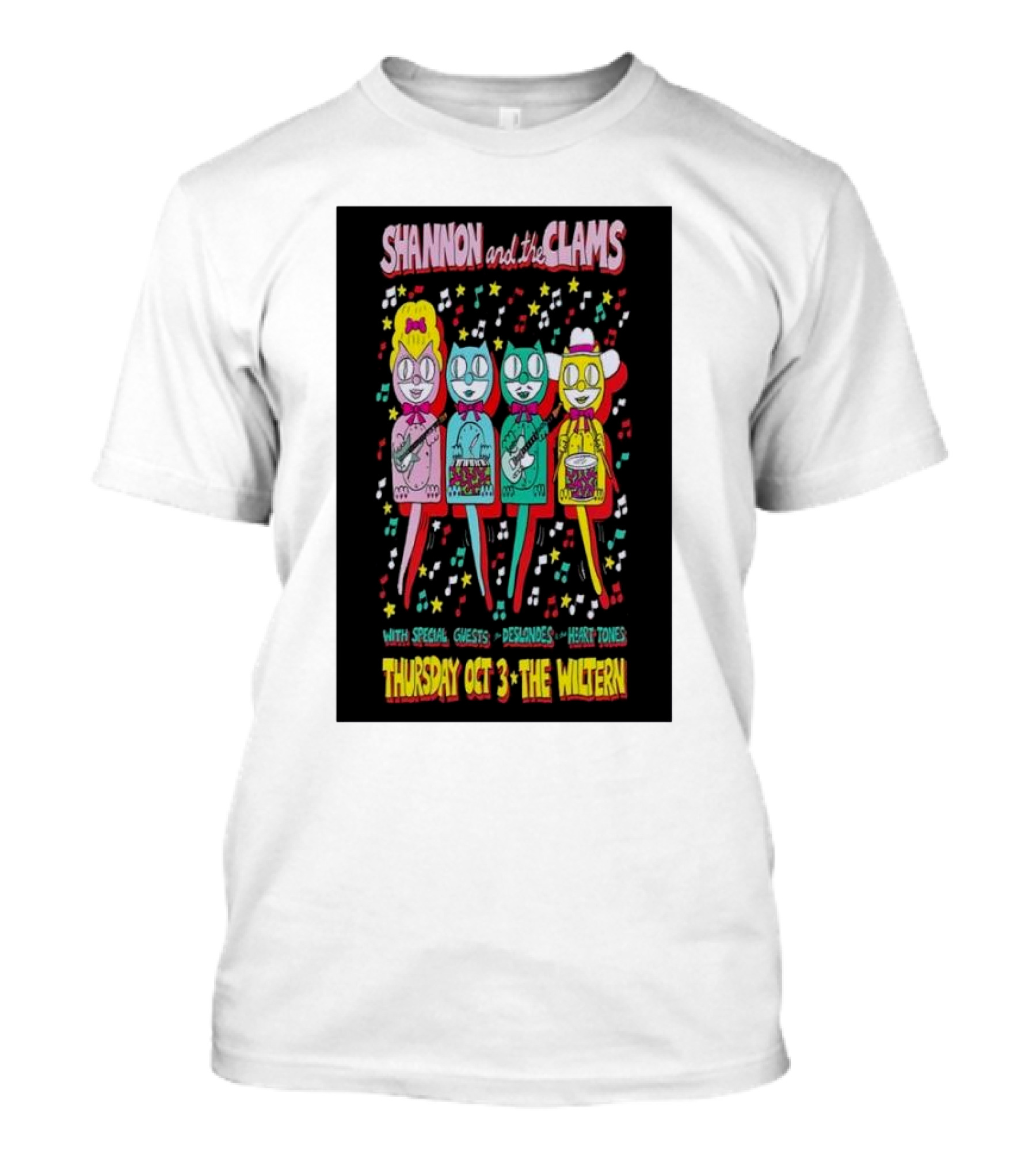 Shannon And The Clams With Special Guests Deslondes And Heart Tones Thursday Oct 3 The Wiltern T-Shirt