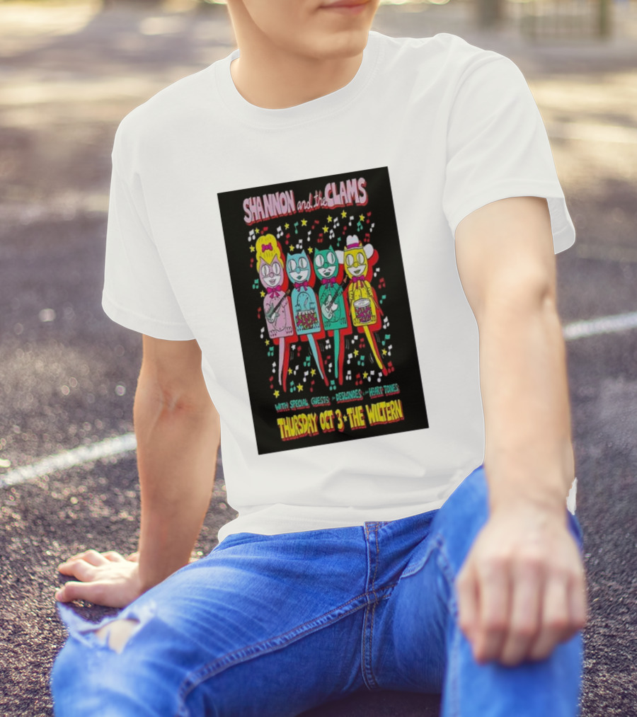Shannon And The Clams With Special Guests Deslondes And Heart Tones Thursday Oct 3 The Wiltern T-Shirt