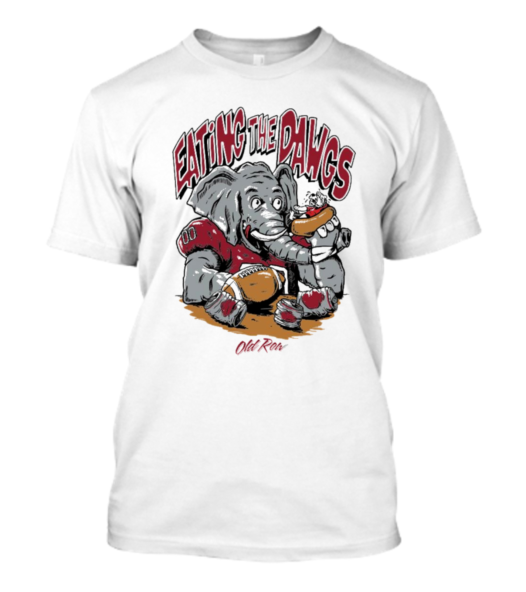 Alabama Crimson Tide Vs Georgia Bulldogs Old Row Eating The Dawgs T-Shirt