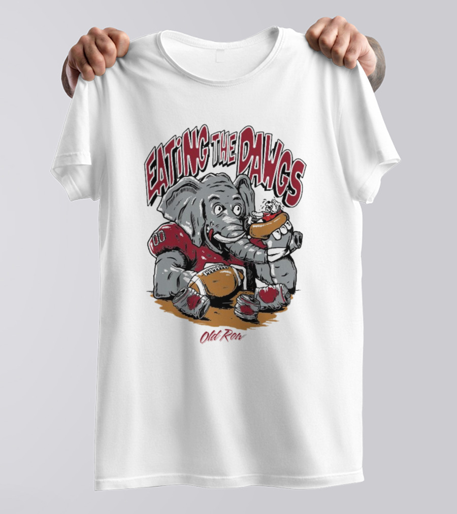 Alabama Crimson Tide Vs Georgia Bulldogs Old Row Eating The Dawgs T-Shirt