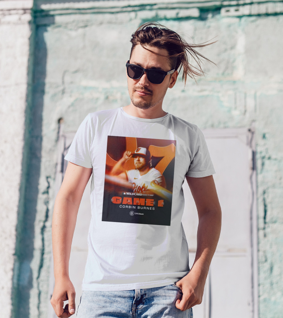 Wildcard 2024 Game 1 Baltimore Orioles Corbin Burnes CFG Bank T-Shirt