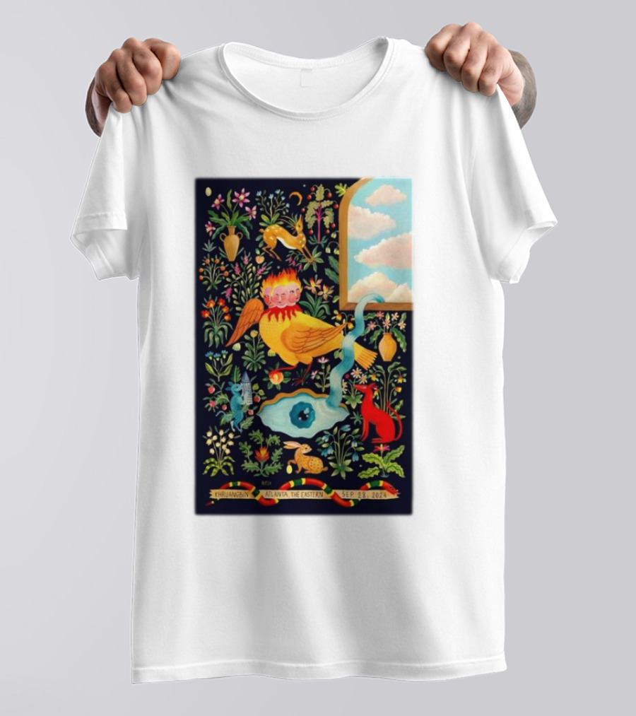 Khruangbin September 28 2024 The Eastern Atlanta GA Band Tour Psychedelic Nature T-Shirt