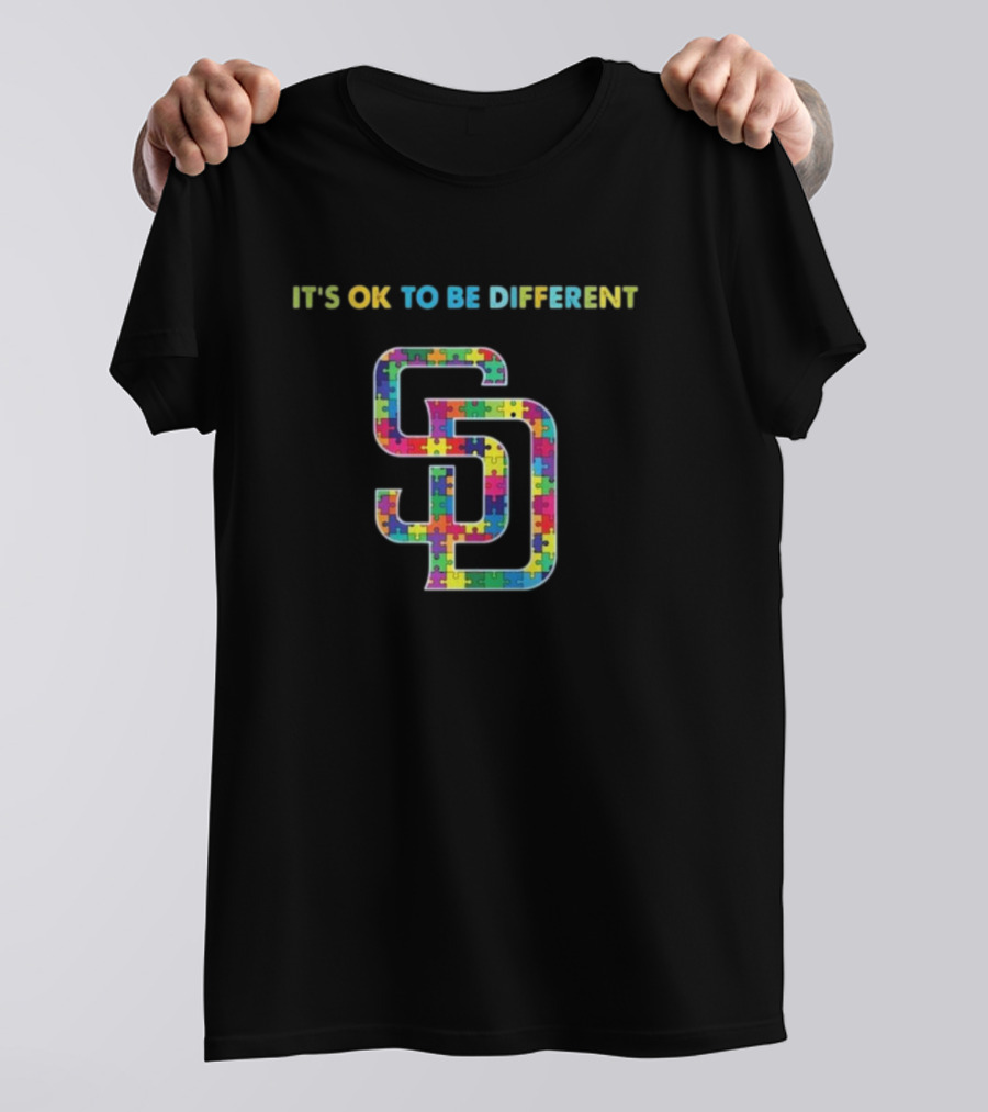 San Diego Padres Autism Awareness 2024 It's OK To Be Different T-Shirt