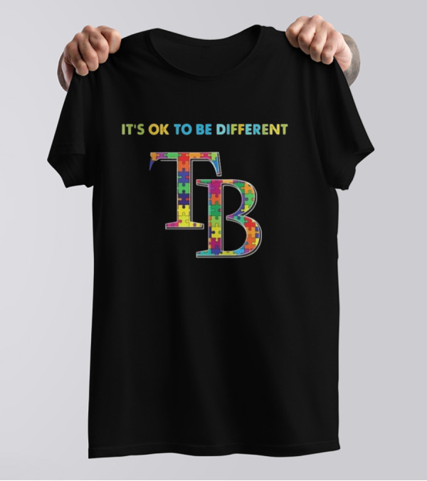 MLB Tampa Bay Rays It's OK To Be Different Autism 2024 Puzzle T-Shirt