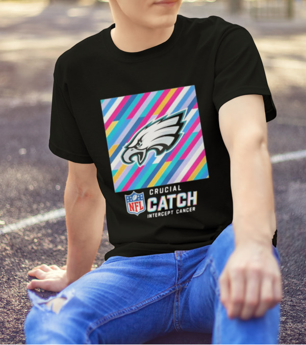 NFL Crucial Catch Intercept Cancer Philadelphia Eagles T-Shirt