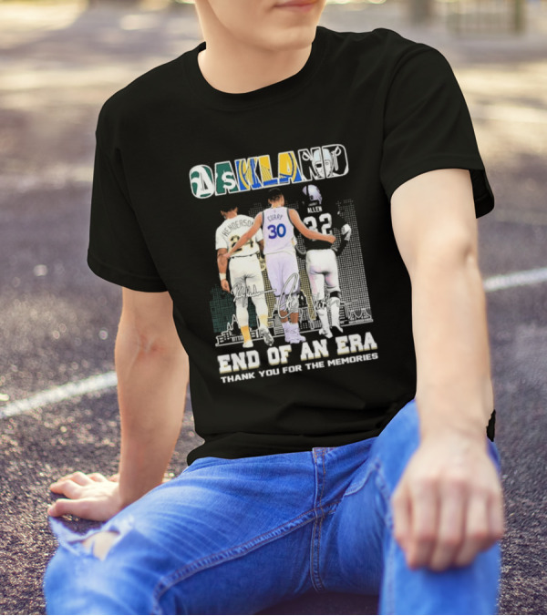 Oakland City End Of An Era Henderson Curry Allen Thank You For The Memories T-Shirt