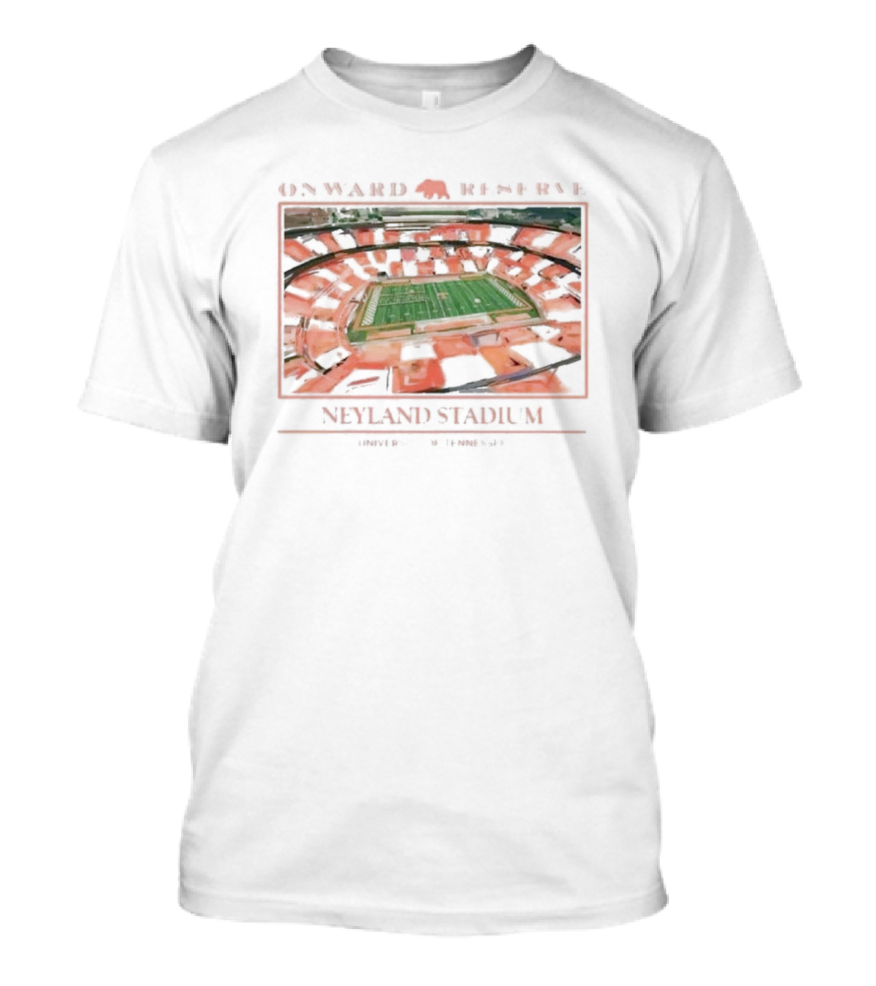Onward Reserve Checkered Neyland Stadium University Of Tennessee Football Fan Gear T-Shirt
