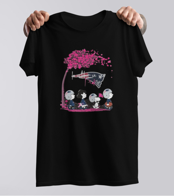 Peanuts Characters New England Patriots October We Wear Pink T-Shirt