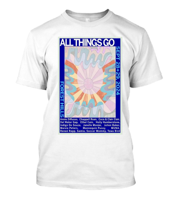All Things Go Sept 28+29 2024 Forest Hills Stadium Queens NY Annie DiRusso Janelle Monáe Soccer Mommy MUNA T-Shirt