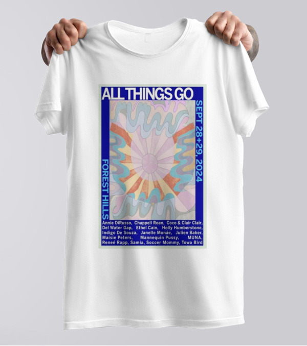 All Things Go Sept 28+29 2024 Forest Hills Stadium Queens NY Annie DiRusso Janelle Monáe Soccer Mommy MUNA T-Shirt