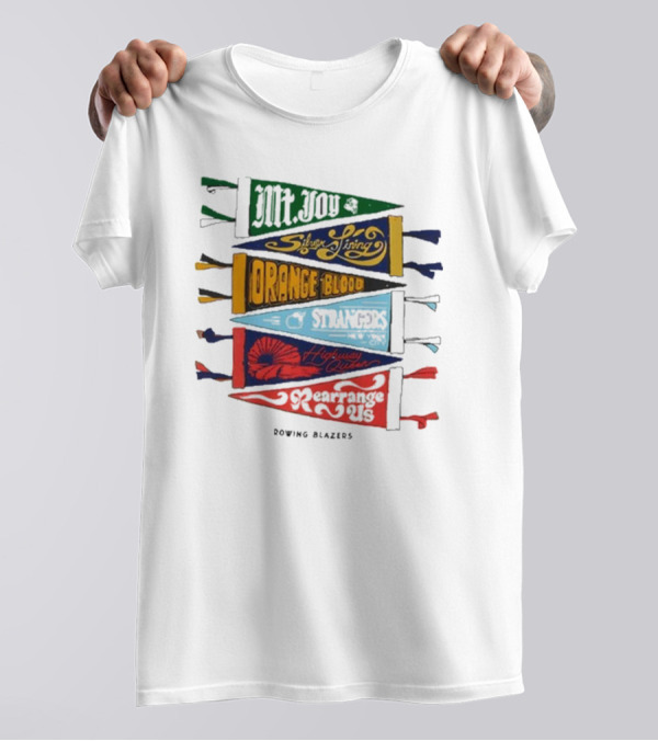 Rowing Blazers X Mt. Joy Silver Lining Orange Blood Strangers Highway Queen Rearrange Us T-Shirt