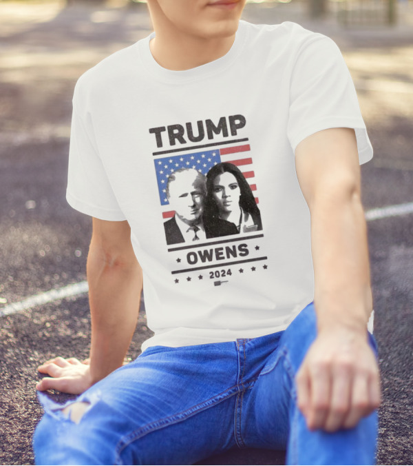 Trump Owens 2024 American Flag T-Shirt