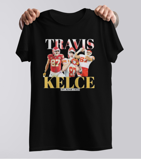 Travis Kelce Kansas City Chiefs Dreamathon Players Action Trio T-Shirt